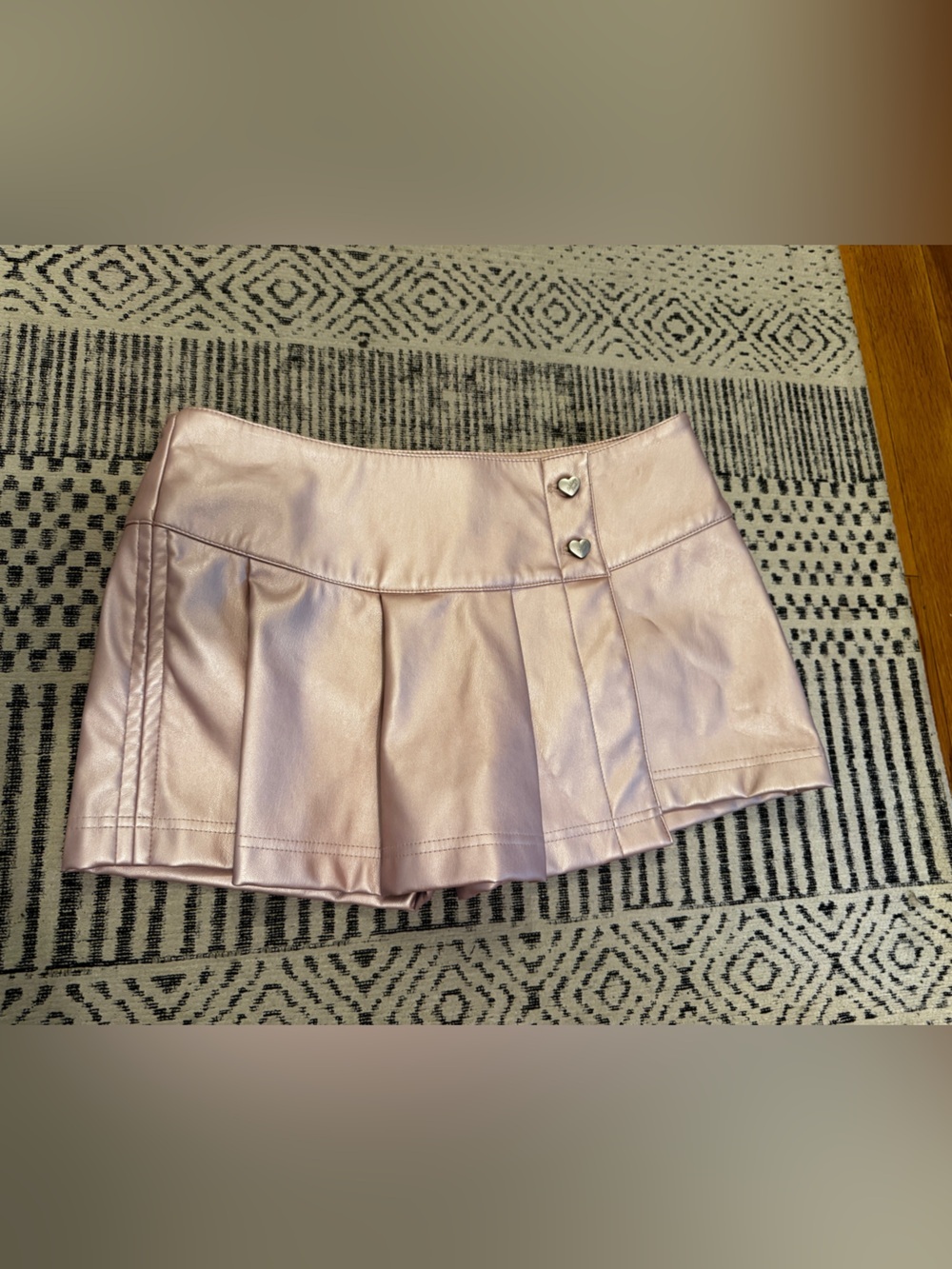 Celebrity Pink rose gold faux leather skirt
